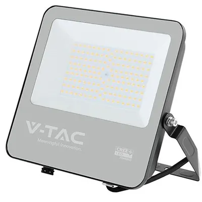 Reflector LED 100W 135LM/W 6500K IP65 cablu 1M cip CREE - NEGRU/GRI V-TAC SKU-232196