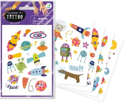 Set de tatuaje temporare Dodo - Space Friends