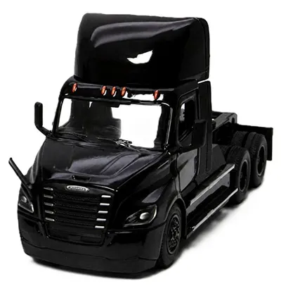 Jucărie pentru copii Kinsmart - Camion Freightliner eCascadia, 1:62, negru