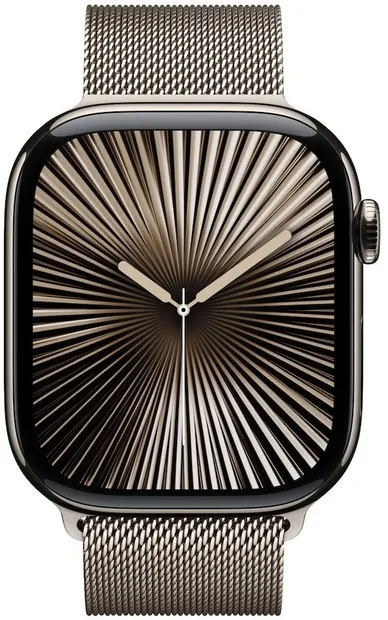 Smartwatch Apple - Watch S10 Cell, 46 mm, M/L, Natural Titanium Case with Natural Milanese Loop