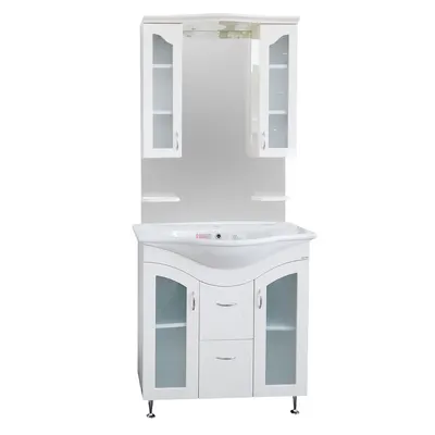 Set mobilier baie Palmiye 3 piese alb 85 cm