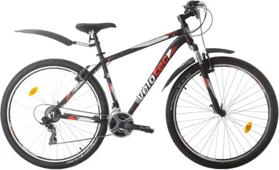 Bicicletă de munte cu viteze Velotec - Pro, 27.5", 480 mm, negru/roşu