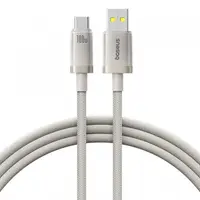 Cablu Date si Incarcare USB-A - USB-C Baseus Titanium, 100W, 2m, Argintiu P10378102G21-02