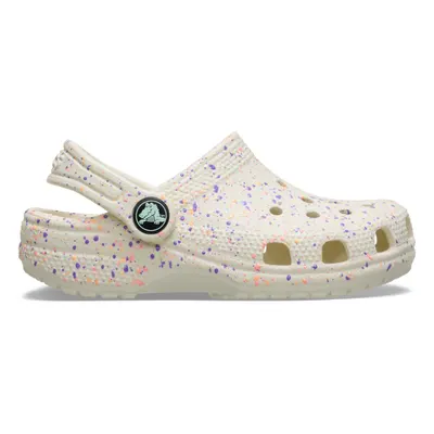 Saboti Crocs Classic Glow Paint Splatter Clog K Alb - Summit White/Multi