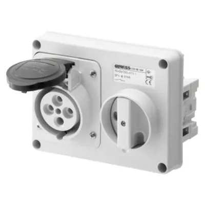 Priza industriala cu interblocaj - WITHOUT BOTTOM - WITHOUT FUSE-HOLDER BASE - 3P+N+E 16A 480-500V - 50/60HZ 7H - IP44