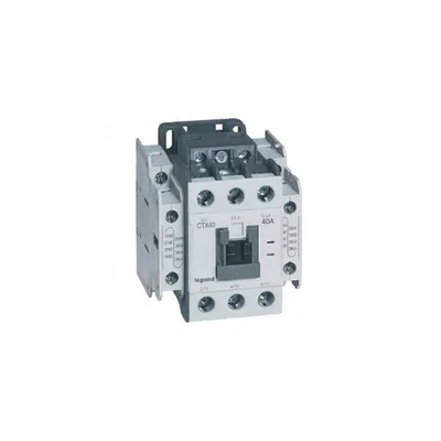 Contactor tripolar CTX³ 40 - 40 A - 24 V= - 2 NO + 2 NC - screw terminals
