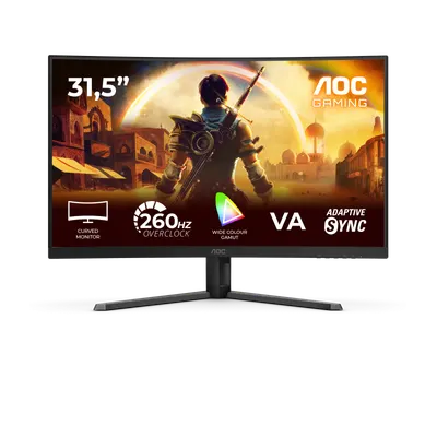 Monitor Gaming AOC C32G42ZE, 31.5", 1920 x 1080 pixeli, Black, Red, 3 ani Garantie