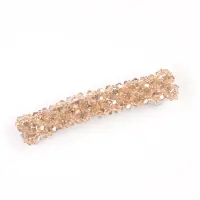 Clama de par eleganta tip barrette cu pietre in nuante bej