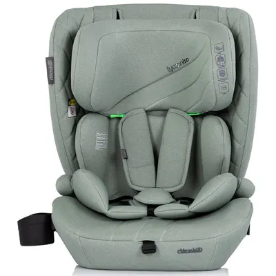Scaun auto pentru copii Chipolino Tycoon Iso Basil i-Size 76-150 cm cu sistem isofix, top tether, protectie la impact lateral SPS, tetiera reglabila, husa detasabila, suport pahar