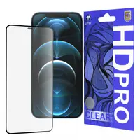 Folie de protectie Ecran Lito HD Pro Clear pentru Apple iPhone 12 Pro Max, Sticla Securizata, Full Glue, Neagra