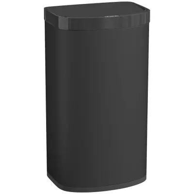 HOMCOM Coș cu senzor 55 litri, coș de gunoi cu capac Soft-Close din oțel inoxidabil, pentru bucătărie, sală de sport, birou, Negru | Aosom Romania