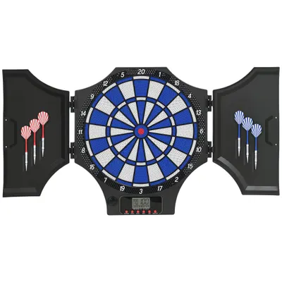 SPORTNOW Tablou Electronic cu 6 Săgeți și Monitor LCD, Negru și Albastru