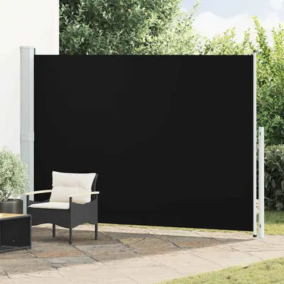 vidaXL Copertină laterală retractabilă de terasă, negru, 200 x 314 cm