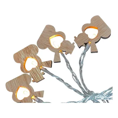 Șirag luminos cu 10 lumini LED galbene Snowmen Casa Selección