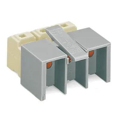 Power supply connector; 3-pole; 0,75 mm²; white/gray