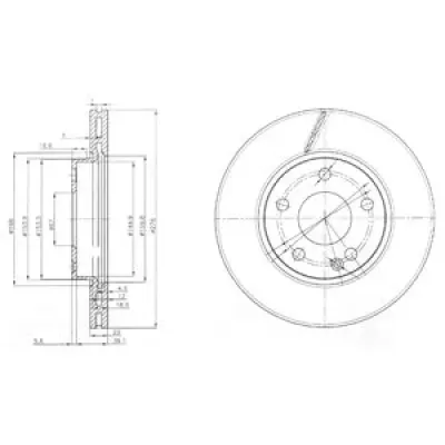 Disc frana DELPHI BG3845C