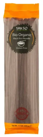 Tăiței de orez negru organici, 220 g, Yakso