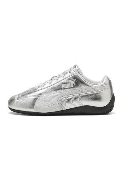 Pantofi sport Speedcat de piele cu aspect metalic - Argintiu