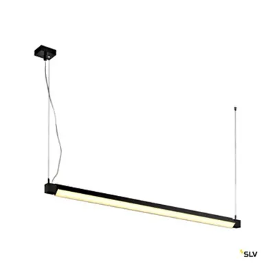OPEN GRILL LED, single twist pendant, 1200mm, black