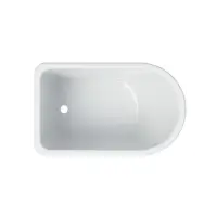 Cada asimetrica de baie copii, montare in placa, 75 cm x 40 cm, alb alpin, Varicor, antibacteriana, Geberit Bambini
