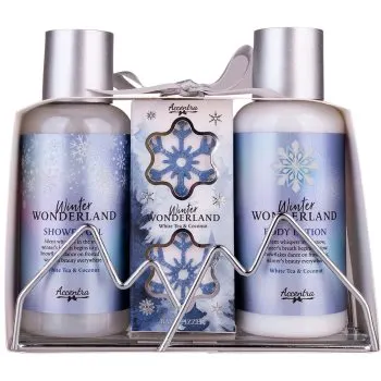 Accentra Winter Wonderland set cadou pentru baie parfum White Tea & Coconut
