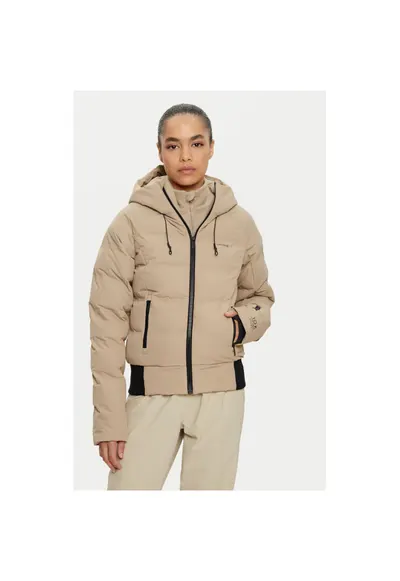 Geaca ski dama - 304122040 - Poliester/Poliester reciclat - Bej - Bej
