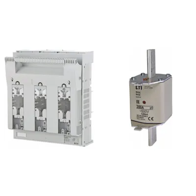 Pachet Protectie Circuit Trifazat: Soclu Siguranta Fuzibila NH3 3P (M10/M10), Siguranta Fuzibila NH3C gG 280A 500V