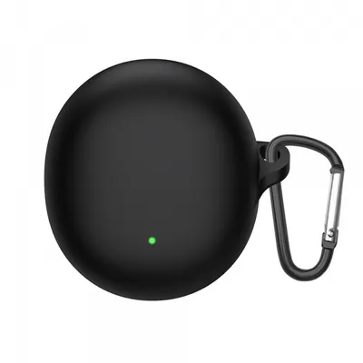 Husa Techsuit Silicone pentru Oppo Enco Air3, Neagra