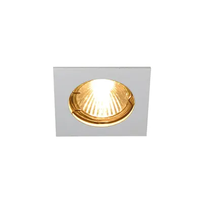 Spot incastrat, PIKA Ceiling lights GU10, grey indoor recessed ceiling light, silver-grey, fixed, max. 50W