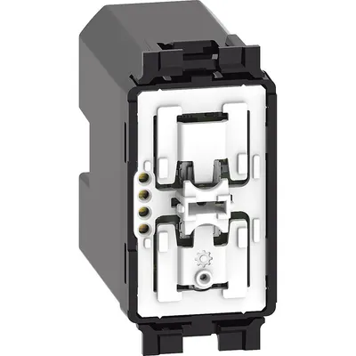 Intrerupator fara fir pentru storuri rulate Bticino Living Now K4027CWI, alb, negru, nisip
