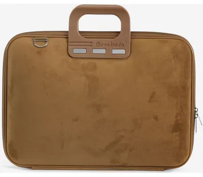 Geanta Bombata Laptop - Camoscio, 16'', maro