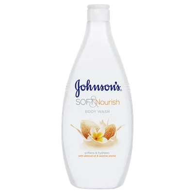Gel de dus cu ulei de migdale si aroma de iasomie Soft & Nourish, 750ml, Johnson&Johson