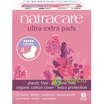 Absorbante Lungi de Noapte Ultra Extra (5 Picaturi) 8buc