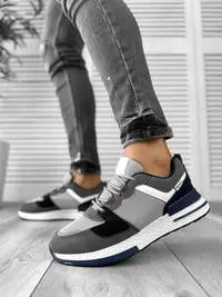 Adidasi barbati casual gri inchis B018 N3-4