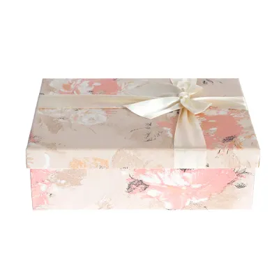 Cutie de cadou eleganta cu imprimeu floral 29 cm