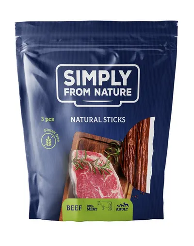 SIMPLY FROM NATURE Nature Sticks cu vita pentru caini 3 buc.