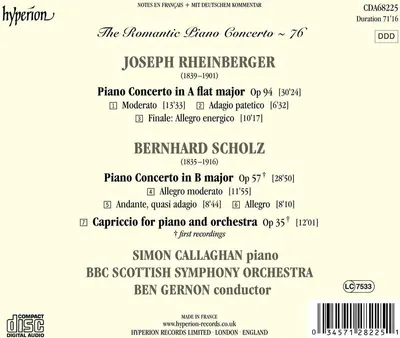 Rheinberger / Scholz - Piano Concertos