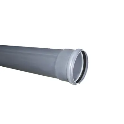 Teava PVC cu mufa si garnitura 110 mm x 1 M