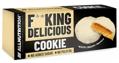 AllNutrition Fitking Delicious Cookie, ciocolată albă cu unt de arahide, 128 g