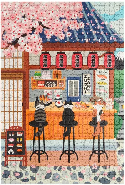 Puzzle 1000 piese - Sushi Cats