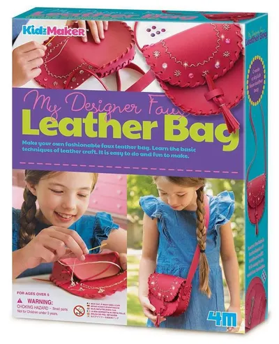 Set creativ 4M Kidz Maker - DIY, geantă din piele ecologică