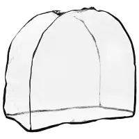 vidaXL Husă pentru cărucior de animale de companie Transparent PVC