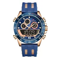 Ceas barbatesc Naviforce Silicon Cronograf Digital Analog Albastru