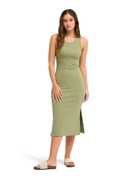 Rochie midi cambrata - Kaki