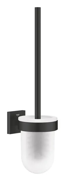 Perie WC Grohe Start Cube, pe perete, metal/sticla, mat, negru, 409772430