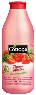 Cottage Gel de duș și spumă de baie Strawberry & Mint, 750 ml