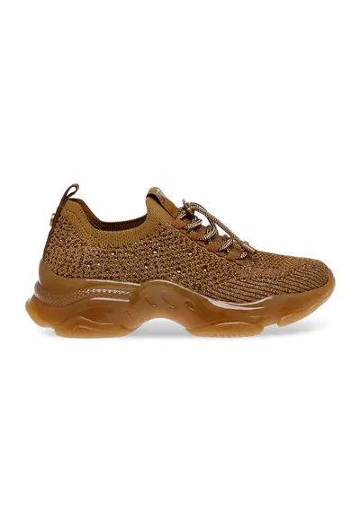 Pantofi sport slip-on din plasa cu strasuri Meter - Caramel