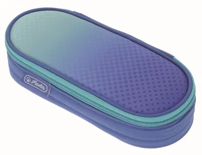 Penar tip etui, 1 fermoar, Herlitz Dip Dye Albastru/Turcoaz
