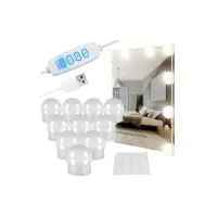 Lumini LED pentru oglinda, masa de toaleta, 30 moduri iluminare, rece/cald/neutru, 10 niveluri intensitate, USB