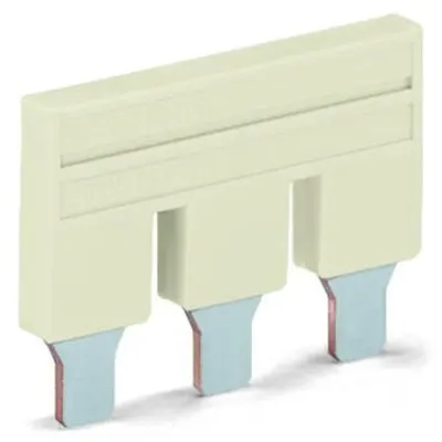 Push-in type jumper bar; insulated; 3-way; Nominal current 57 A; light gray
